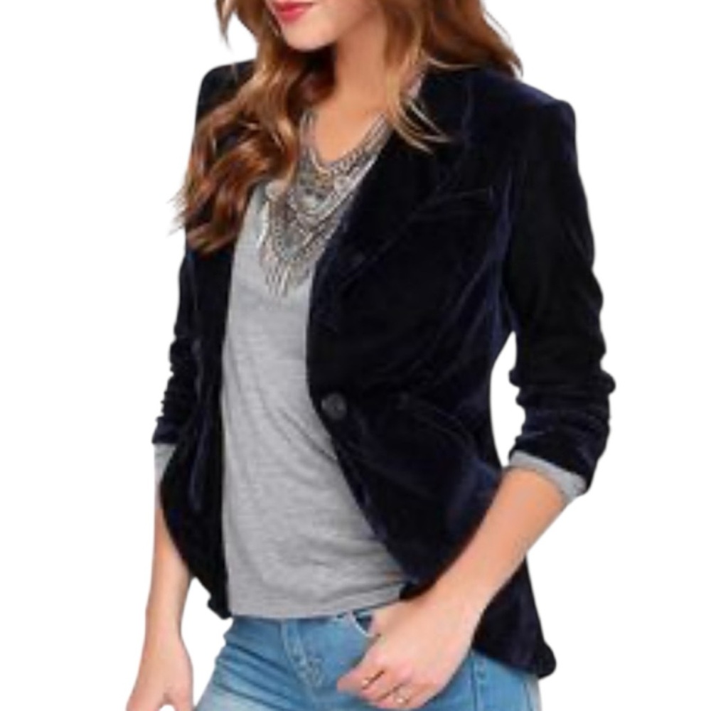 Theory Black Velvet Blazer Jacket